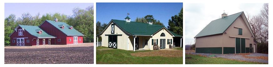 agricultural buildings with insulated metal wall panels and metal roofing materials